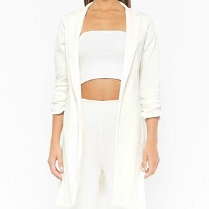 Ponte knit longline blazer